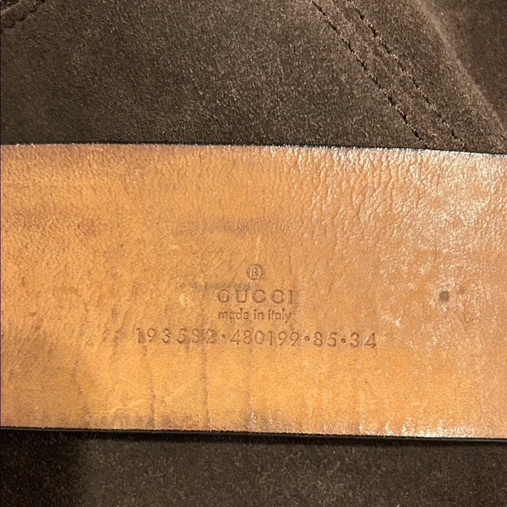 Gucci two-leather belt ya